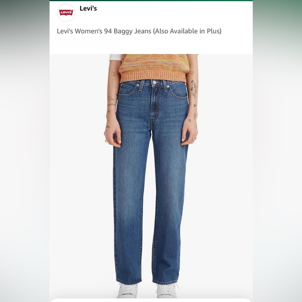 Levi's Women's 94 Baggy, size 24, Medium blue colour